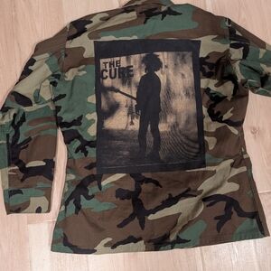 Camouflage Jacket with Graphic Print